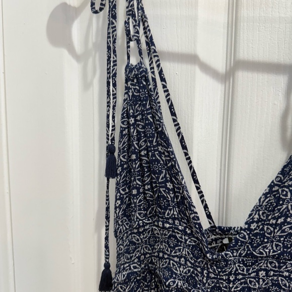 Lulu's Indigo and White Patterned Dress - Picture 5 of 5